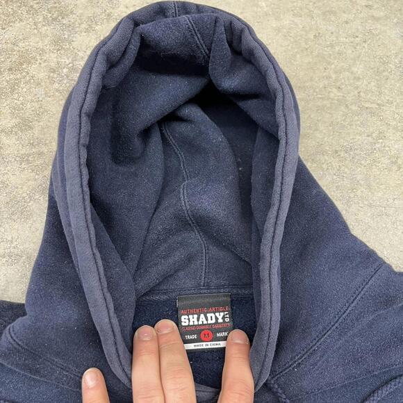 vintage shady ltd limited eminem navy blue heavyweight hoodie size medium - Picture 4 of 4